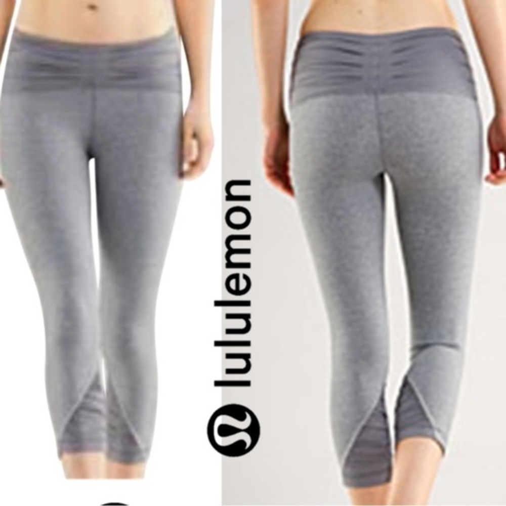 Lululemon Embrace Crop Grey Leggings‎ Size 4
